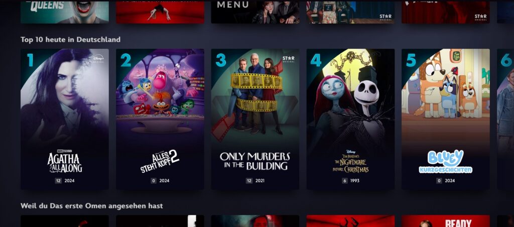 Disney+ Top Ten